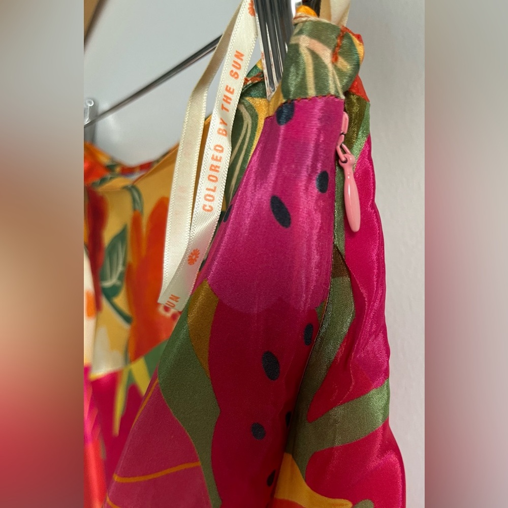 FARM RIO Silky Floral Orange Maxi Skirt - Picture 9 of 14